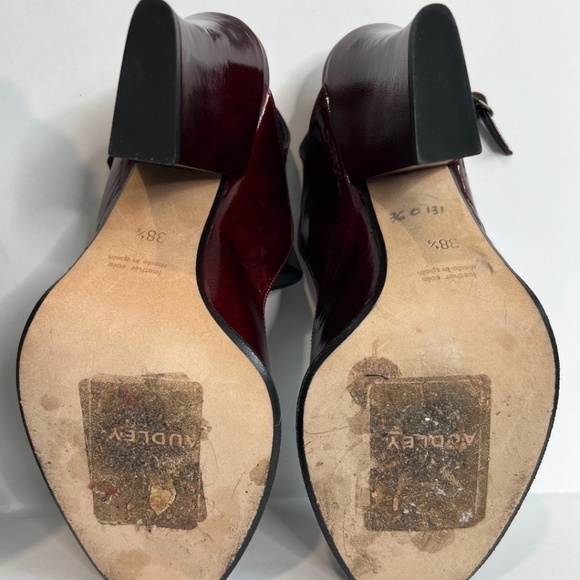 RED Chunky Block Heels With Adjustable Strap - Picture 7 of 7